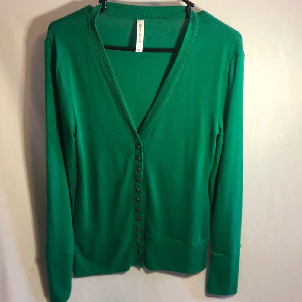 Teal Button Up Cardigan